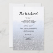 Invitation bleu clair pour week-end d'enterrement (Dos)