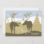 Invitation Bleu clair, Rennes Beige Antlers Entreprise Logo (Devant)