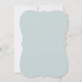 Invitation Bleu clair Simple Élégant Mariage Monogram (Dos)