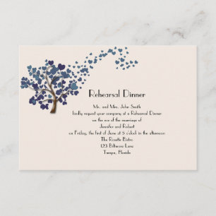 Invitation Bleu-Coeur au dîner de répétition Mariage ivoirien