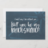 Invitation Bleu Compass Nautique Serez-vous ma demoiselle d'h (Devant)