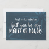 Invitation Bleu Compass Nautique Serez-vous ma servante d'hon (Devant)