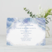 Invitation Bleu Contemporain Religieux  (Debout devant)