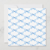 Invitation Bleu Coquette  Baby shower (Dos)