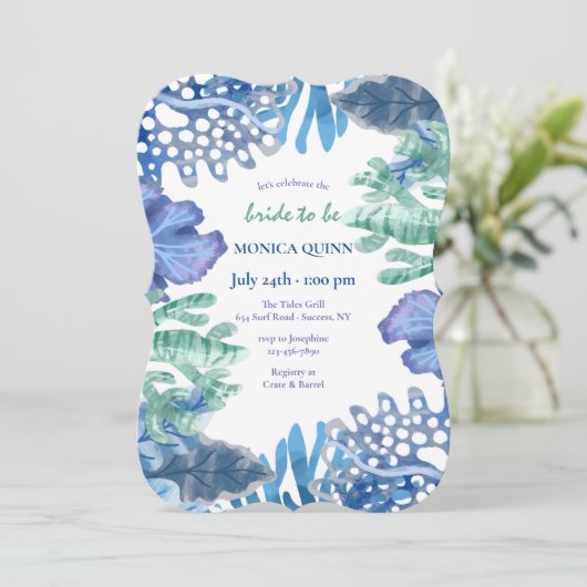 Invitation Bleu Corail (Debout devant)