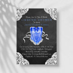 Invitation Bleu Corset Blanche dentelle Chalboard Lingerie Do<br><div class="desc">Blue Corset Blanc Lace Chalkboard Lingerie Douche Annonces personnalisées.</div>