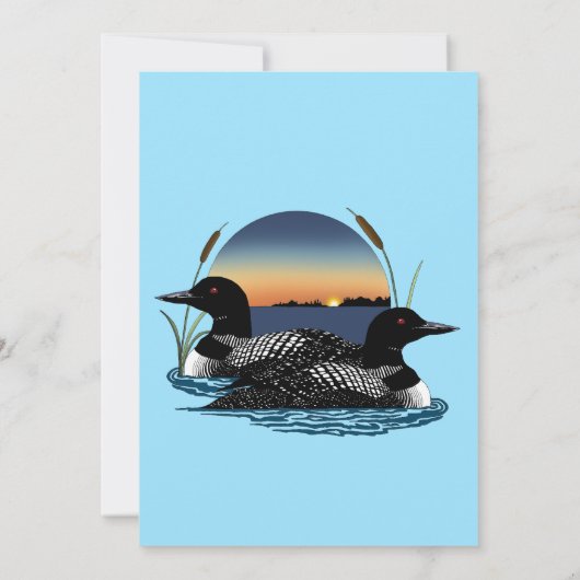 Invitation Bleu couché de soleil (Dos)