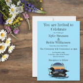 Invitation Bleu couché de soleil