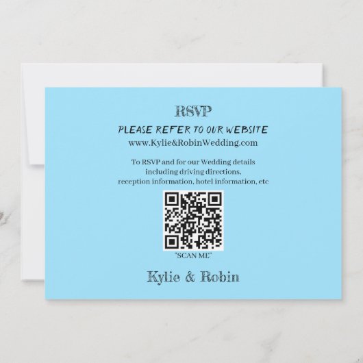 Invitation Bleu couché de soleil (Dos)