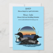 Invitation Bleu couché de soleil (Dos)