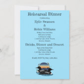 Invitation Bleu couché de soleil (Devant)