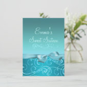 Invitation bleu d'anniversaire de remous et (Debout devant)