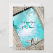 Invitation Bleu d'aqua mariage de Fairytale (Devant)