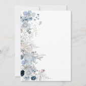 Invitation Bleu Dasty Fleur sauvage Boho Fête des mariées Flo (Dos)