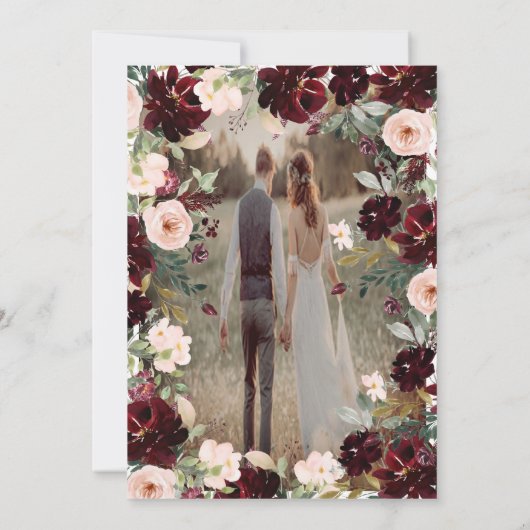 Invitation Bleu de Bourgogne moderne bleu marine bleu (Dos)