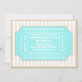 Invitation Bleu de brun de partie de film (Dos)