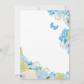 Invitation Bleu de cerf Baby shower floral (Dos)