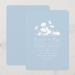 Invitation Bleu de Cornflower d'encre fleur sauvage