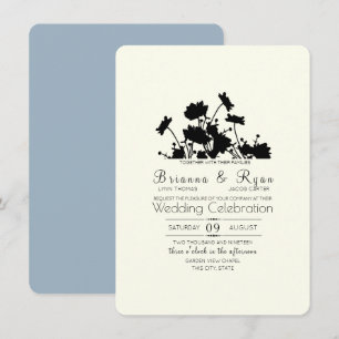 Invitation Bleu de Cornflower d'encre fleur sauvage
