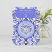 Invitation Bleu de dentelle en céramique de Grèce (Debout devant)