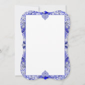Invitation Bleu de dentelle en céramique de Grèce (Dos)