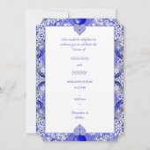 Invitation Bleu de dentelle en céramique de Grèce (Dos)