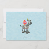 Invitation Bleu de │ d'invitations de baby shower de bébés de (Dos)