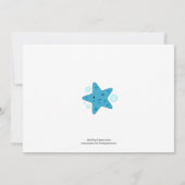 Invitation Bleu de │ d'invitations de baby shower de mer de (Dos)
