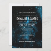 Invitation bleu de fête de remise des diplômes de (Devant)