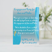 Invitation bleu de fleur (Debout devant)