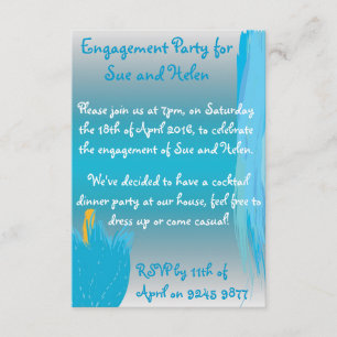 Invitation bleu de fleur