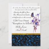 Invitation Bleu De Goût Et Bufferfly (Devant)