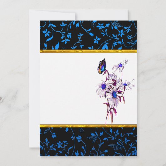 Invitation Bleu De Goût Et Bufferfly (Dos)