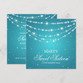 Invitation Bleu de la chaîne de Sweet sixteen (Devant / Derrière)