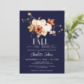 Invitation Bleu de la marine Chute en amour Daisy Citrouille  (Debout devant)