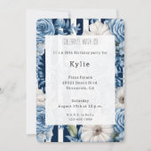 Invitation Bleu de la Marine Fruits Anniversaire (Devant)