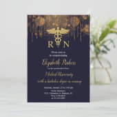 Invitation Bleu de la Marine Gold Nursing Party (Debout devant)