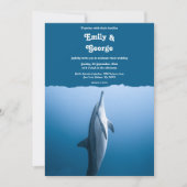 Invitation Bleu de la Marine sous le Mariage de la mer Dolphi (Devant)