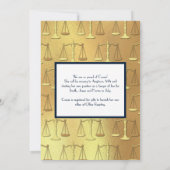 Invitation Bleu de l'école de droit de l'avocat (Dos)