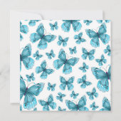 Invitation Bleu de luxe Elegant Butterfly Wedding Invite (Dos)