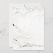 Invitation Bleu de marine classique et marbre | Fête de l'obt (Dos)