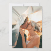 Invitation Bleu de marine classique Fête des mariées élégante (Dos)