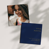 Bleu de marine moderne | Mariage Carré Gold Photo