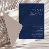 Invitation Bleu de marine moderne | Silver Nothing Fancy Mari