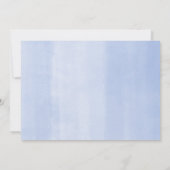 Invitation Bleu de Pâques bleu blanc fleuri baby shower garço (Dos)