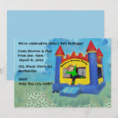 Invitation bleu de partie de Chambre de rebond (Devant / Derrière)