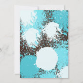 Invitation bleu de partie de Paintball (Dos)