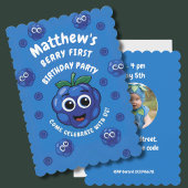 Invitation Bleu de premier anniversaire du garçon 1er bébé