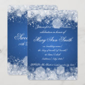 Invitation Bleu de scintillement de la nuit 2 de partie de (Devant / Derrière)