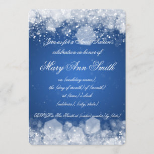 Invitation Bleu de scintillement de la nuit 2 de partie de